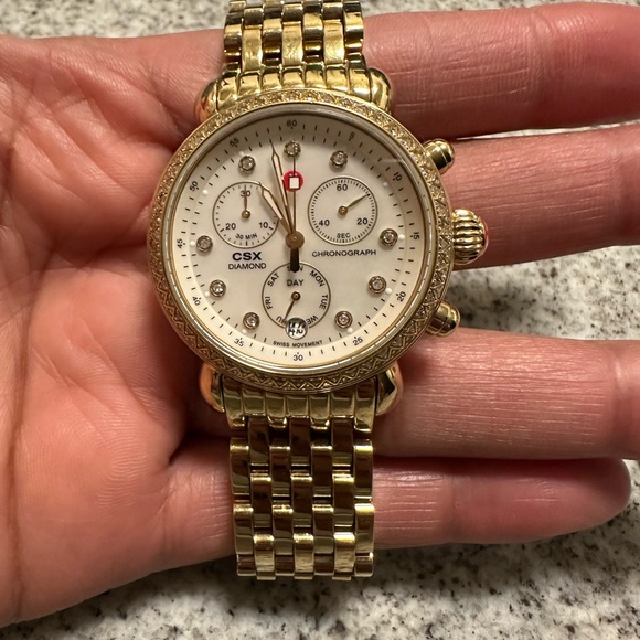 MICHELE Women’s MWW03M000141 CSX-36 Analog Display Swiss Quartz Gold Watch. - Picture 11 of 15